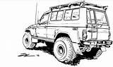 Landcruiser Offroad Troopy Coloriage Lc70 Lc200 Trucks Overland sketch template