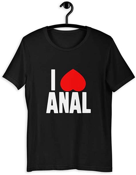 new black novelty comedy t shirt tshirt i heart love anal