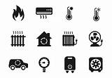 Heating Vector Cooling Icons Clipart System Vectors Graphics sketch template