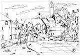 Coloring Pages Village Cezanne Paul Winter Color Kids Cézanne Children Valentin Justcolor Painting Simple Printable Adults Getcolorings Inspired Adult Gardanne sketch template