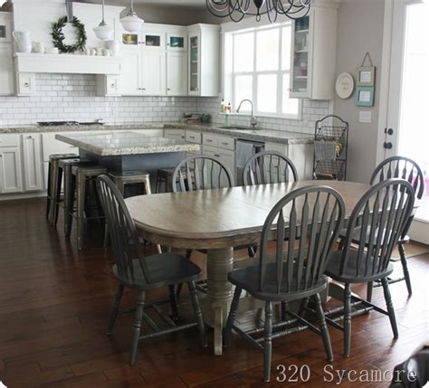kitchen table  chairs makeover  sycamore
