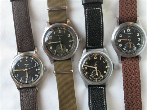 vintage military watches style   wrist grey fox