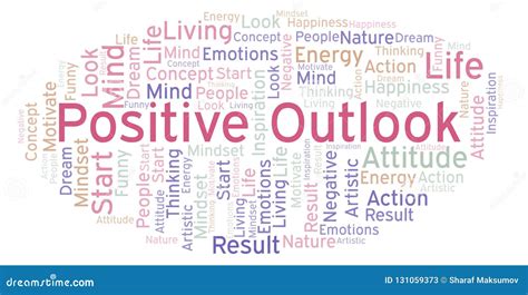 positive outlook word cloud   text  stock illustration illustration  mind