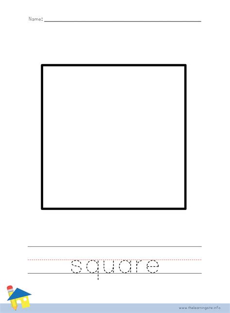 square coloring worksheet  learning site