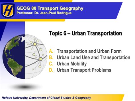 topic  urban transportation