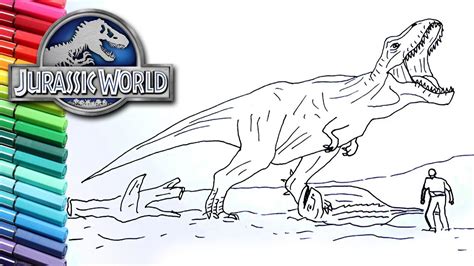 Jurassic World Fallen Kingdom Drawing And Coloring Dinosaur Trex