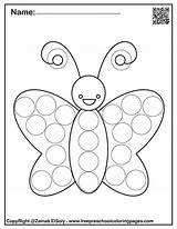 Coloring Pages Dot Marker Do Spring Preschool Printable Kids Butterfly Printables Activity Book Markers Activities Set Flower Easter Pdf Egg sketch template