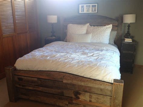 reclaimed wooden pallet bed frame ideas custom solid