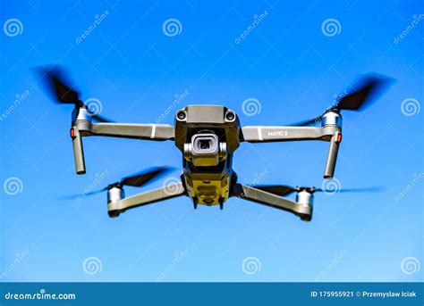 dji drone mavic  pro flying  blue sky editorial photo image  equipment aircraft