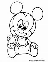 Mickey Mouse Coloring Pages Disney Printable Babies Baby Cartoon Desktop Right Background Set Click Save Drawing Cute sketch template