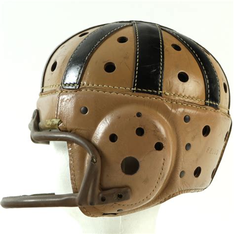 lot detail  vintage football wilson  leather helmet wearly