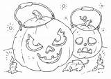Gresskar Coloring Pumpkins Fargelegge Pages Bilde Halloween Fargelegging Edupics Large sketch template