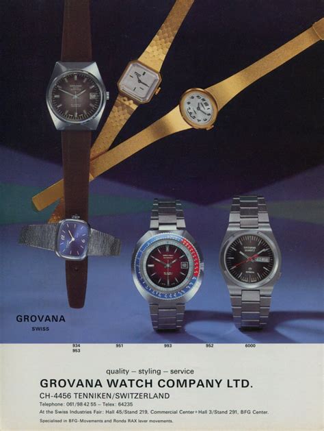 1976 grovana watch company switzerland vintage 1976 swiss