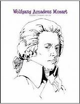 Mozart Amadeus Wolfgang Composer sketch template