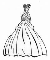 Coloring Dress Pages Wedding Popular sketch template