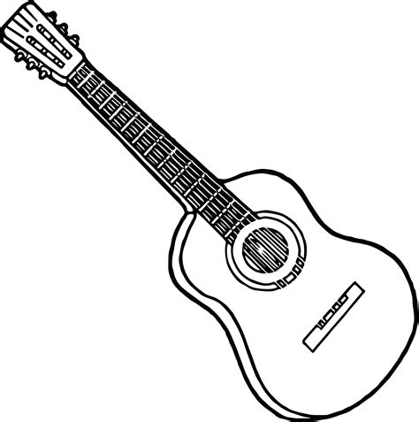 cartoon guitar drawing  getdrawings