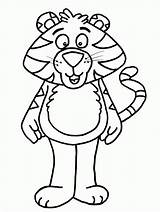 Tiger Coloring Face Pages Clipart sketch template