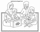 Keluarga Mewarnai Belajar Sketsa Papan sketch template