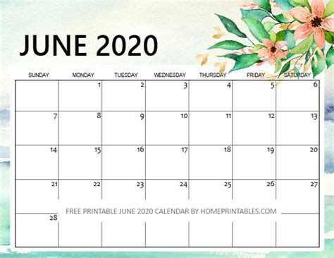 printable calendar   month  june  pelajaran