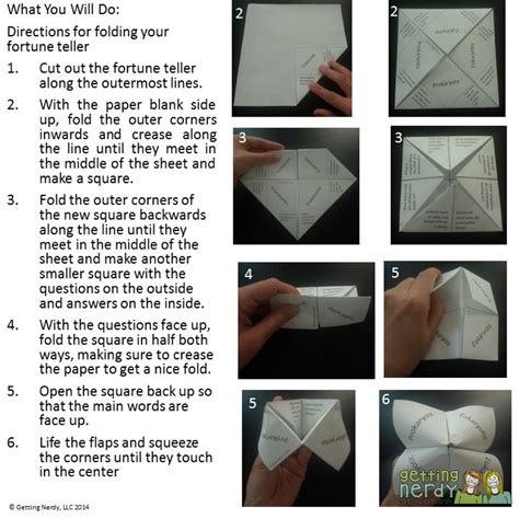 cootie catchers fortune tellerssuperb study tools  secondary