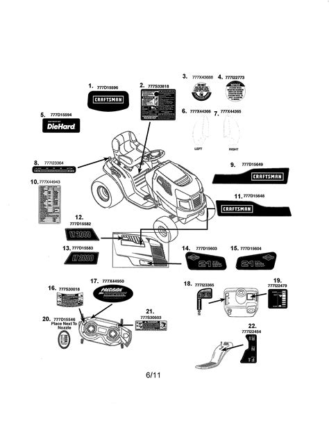 craftsman tractor parts model  sears partsdirect