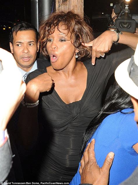 some of the last known photo s of whitney as she left a night club on