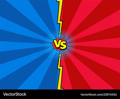 Versus Comic Book Background Royalty Free Vector Image
