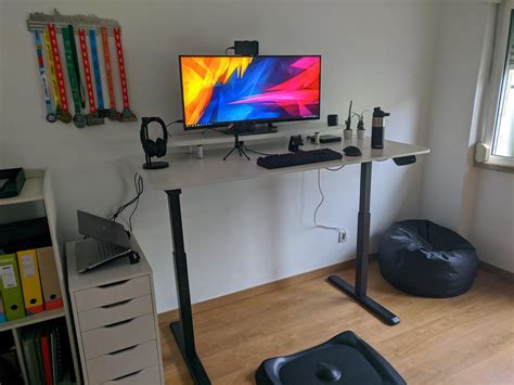 wfh standing desk setup desksetup