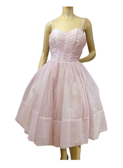 Vintage 50s Prom Dress Ball Gown Orchid Pink Sheer Chiffon Etsy