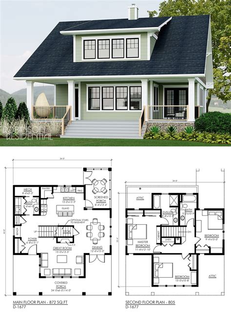 craftsman houseplans house blueprints