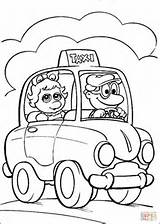 Taxi Coloring Babies Muppet Pages Piggy Miss Baby Printable Kids Muppets Disney Color Book Poochie Sheet sketch template