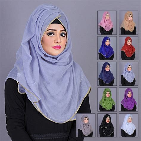 jilbab abaya scarf ml 6189 scarves with golden glitters and border 12