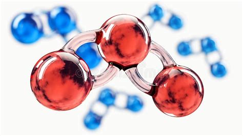 carbon dioxide molecule clipping path included 3d rendering stock
