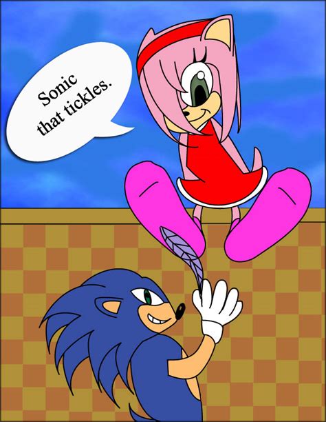 Sonic Tickles Amy By Ryosgold On Deviantart