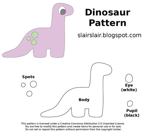 dinosaur pattern baby kids sewing tutorials
