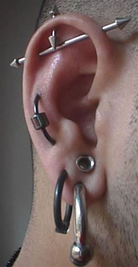 gorgeous  trendy ear piercing  men    httpklambeni