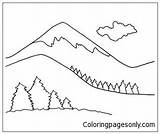 Pages Mountains Coloring Beautiful Color Online Coloringpagesonly sketch template