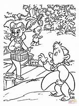 Coloring Pages Picnic Talespin Cartoons Uploaded Na Printable sketch template