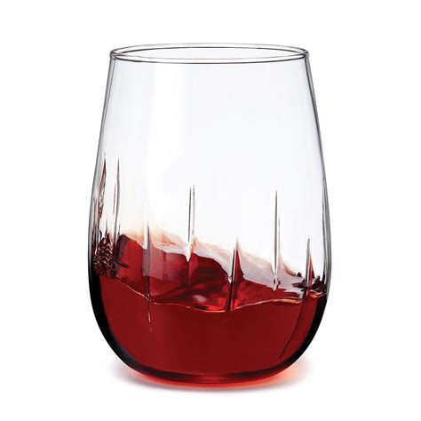 stemless aerating wine glasses set   glassware uncommongoods