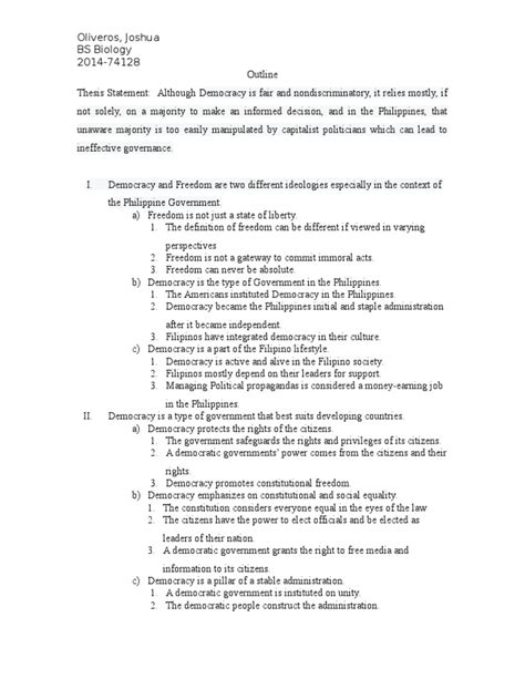 outline  position paper democracy liberty