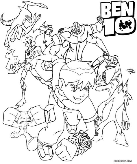 printable ben ten coloring pages  kids coolbkids