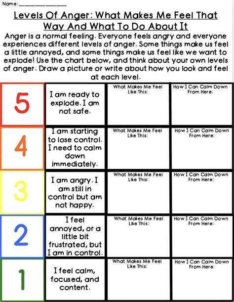 anger management skills worksheets anger management worksheets