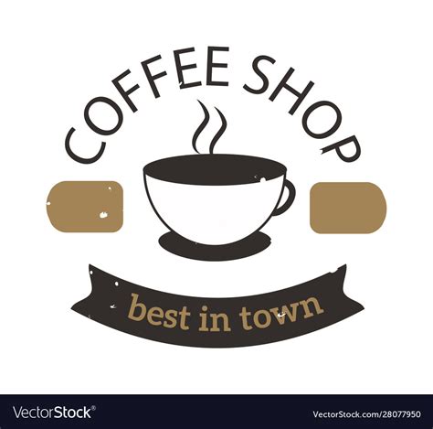 coffee shop sign cafe symbol badge royalty  vector image