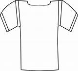Shirt Football Coloring Plain Clipart Clipartbest sketch template