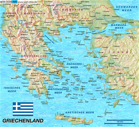 karte von griechenland land staat welt atlasde