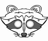 Masks Face Kids Mask Template Halloween Templates Print Printable Raccoon Coloring Animal Diy Racoon Children Craft Enthusiasts Crafts Preschool Pages sketch template