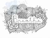 Breathe Affirmation Birth Affirmations Birthing Mailed sketch template