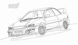 Subaru Outline Impreza 22b Sti Deviantart sketch template