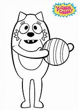 Gabba Coloring Yo Pages Toodee Ball Disco Printable Getcolorings Muno Characters Categories Drawing Sensational sketch template