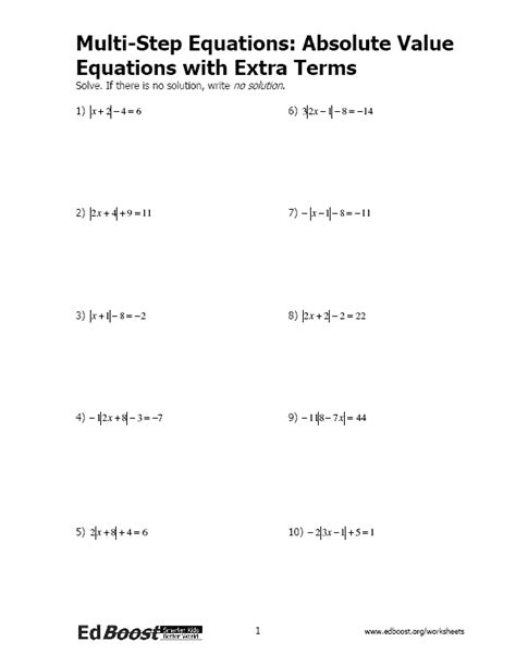 absolute  equations  extra terms edboost